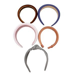 L. Erickson Womens Satin Puffy Headband Copper Set of 5